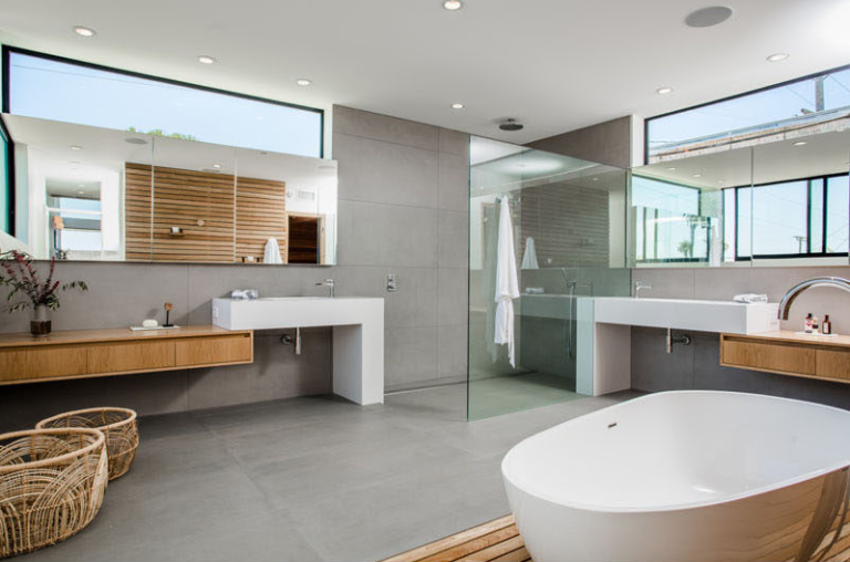 Why do people still have apprehensions of using wood in the bathrooms?