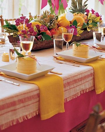 Make sure that your tablescape does not jar with colours and decorations in the rest of the house