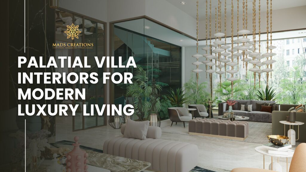 Palatial Villa Interior Design In Rewari by MADS Creations